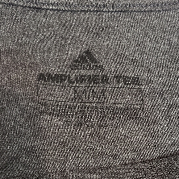 Adidas Men's Classic Fit Amplifier T Shirt Short Sleeve Solid Grey Size M - Picture 6 of 10